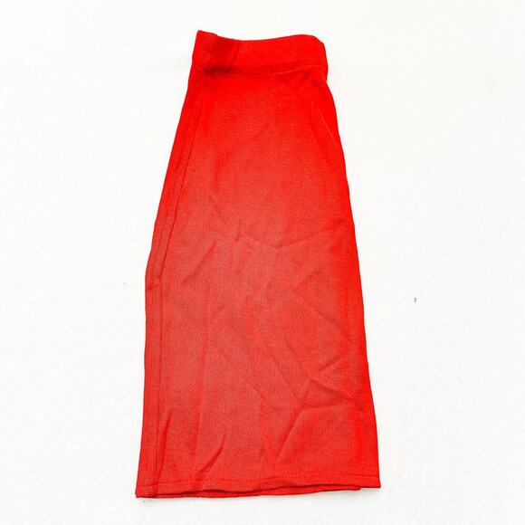 Le Maglie Piano Piano Dolce Carlotta Orange Red Pencil Skirt Size S/M - Picture 4 of 4